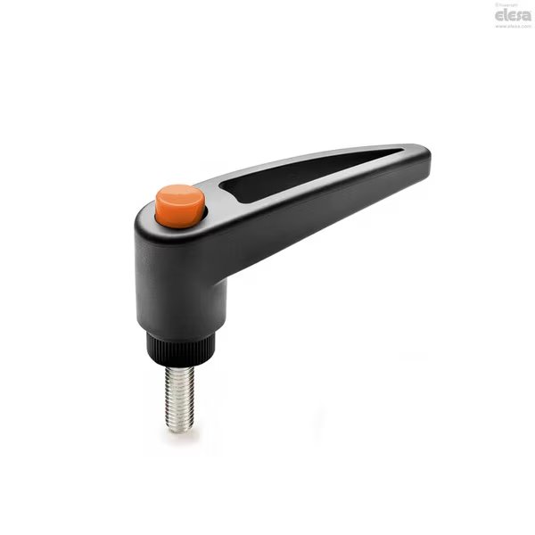 Zinc-plated steel threaded stud, MRT.65-p-3/8-16x3/4-C2, Elesa, Mfr#: MRT-p (inch sizes)